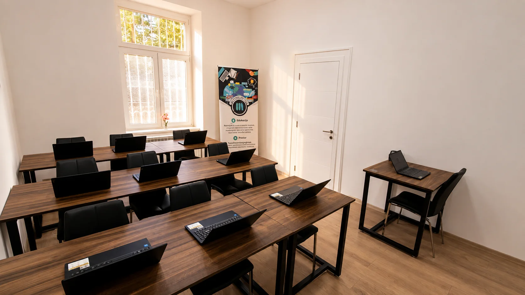 Glavna učionica SystemDuo centra sa interaktivnom tablom u Sarajevu